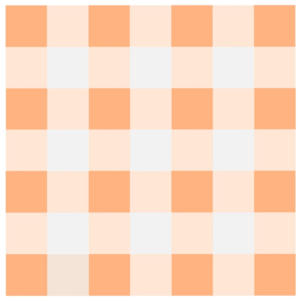 Oranje geruite tafelkleden patroon - Foto, afbeelding