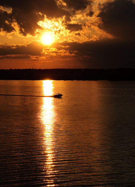 tó naplemente - Fotó, kép