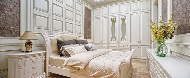 modern bedroom interior and decor - 写真・画像