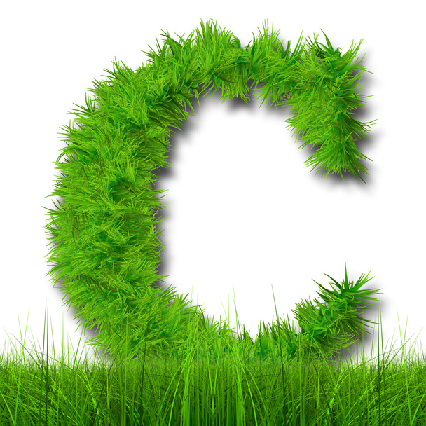 zelené trávě ekologie písmo - Fotografie, Obrázek