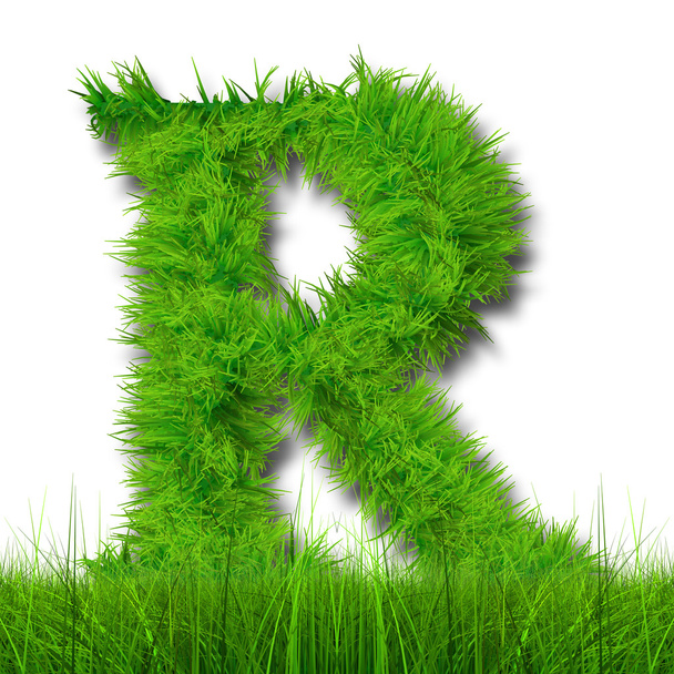 Zielona trawa ekologia czcionki - Zdjęcie, obraz