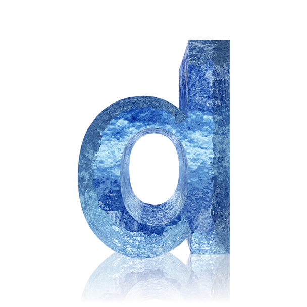 3D blue water or ice font set or collection - Photo, Image