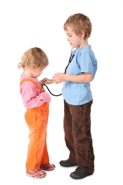 Children playing doctor - 写真・画像