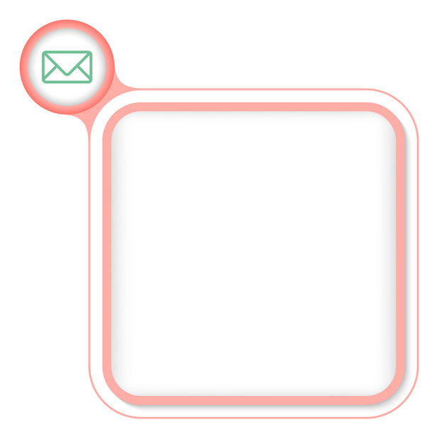 Colored frame for your text and envelope - Vetor, Imagem