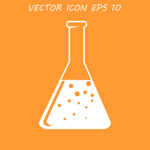 Icona in vetro di laboratorio, illustrazione vettoriale. Stile di design piatto
 - Vettoriali, immagini