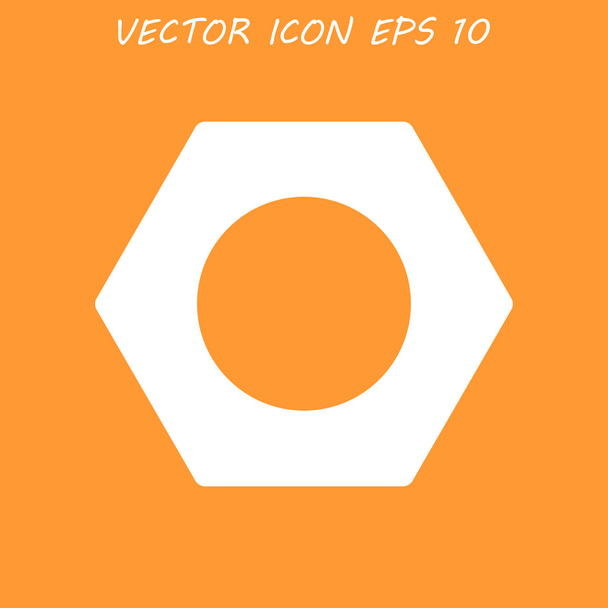 Écrou vectoriel icône plate
  - Vecteur, image