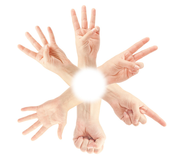Contando manos humanas (0 a 5
) - Foto, Imagen