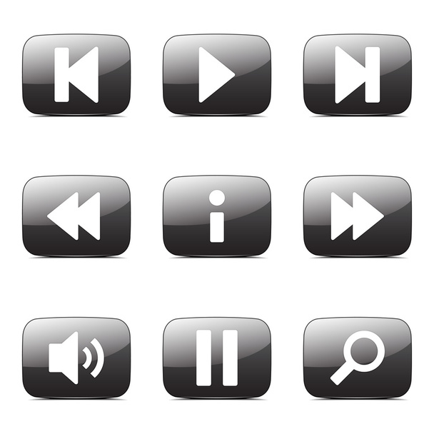 Multimedia Controller Icon Set - Вектор,изображение