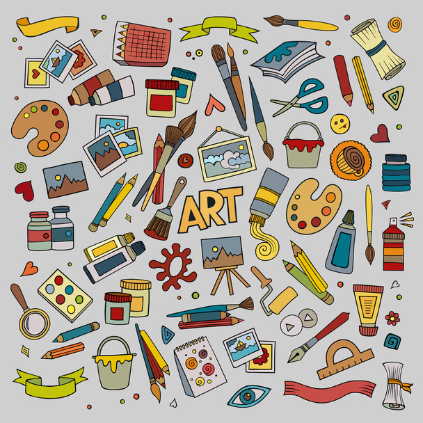 Art and craft vector symbols and objects - Vector, Image