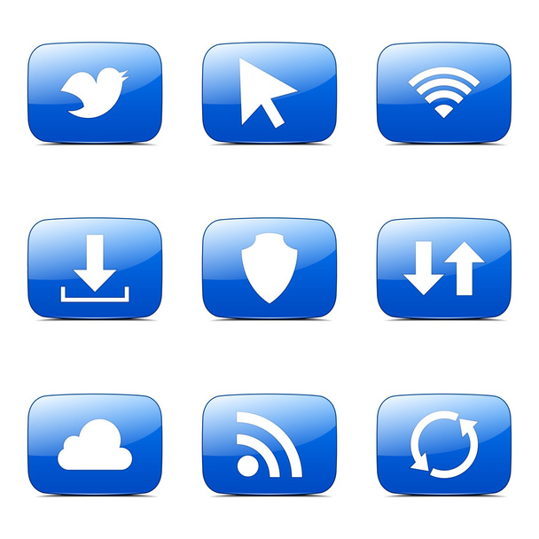 Web Internet Social Icon Set - Wektor, obraz