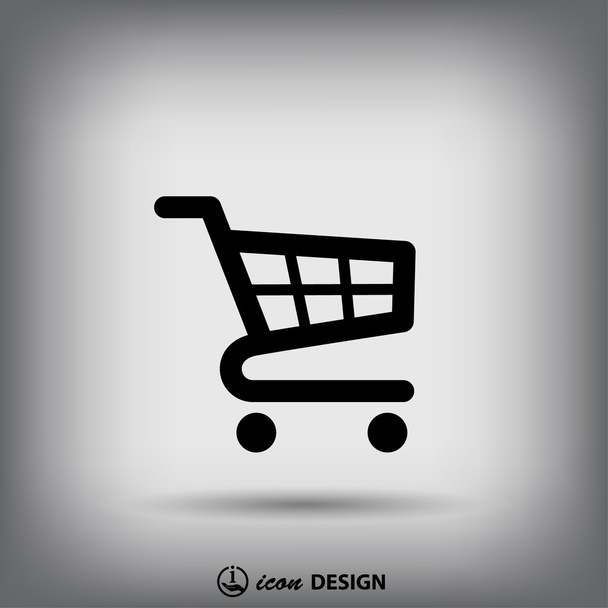 bevásárlókosár pictograph - Vektor, kép