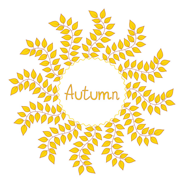 Cadre décoratif d'automne, illustration vectorielle
 - Vecteur, image