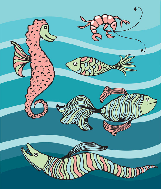 Selección de peces
 - Vector, imagen