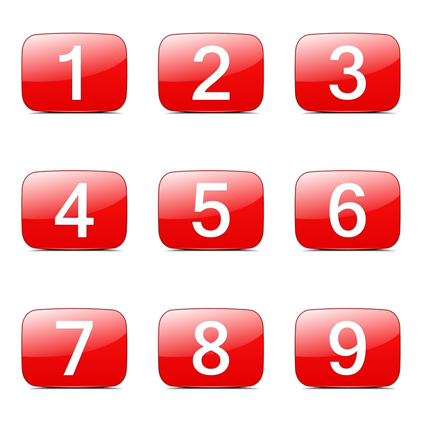 Numbers Counting Icon Set - ベクター画像