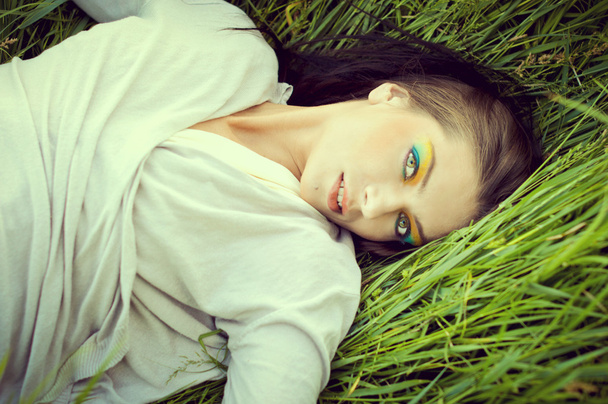Model with bright make-up - Photo, Image