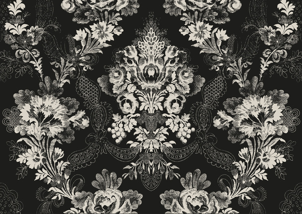 18 motif floral sans couture dessiné à la main abstrait, fond vintage
 - Vecteur, image