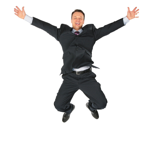 Jumping businessman - Foto, Bild