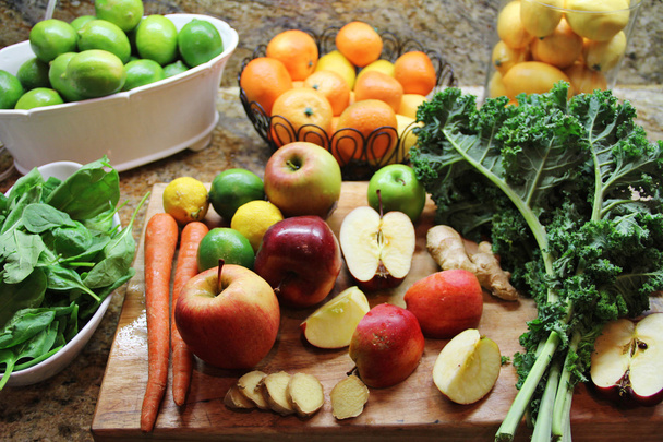 新鮮な果物や野菜 - 写真・画像