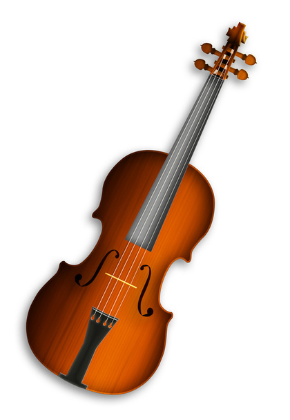 Violin on white - Foto, Bild
