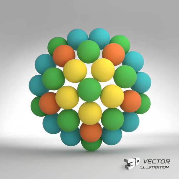 Sphere. 3d vector template. Abstract illustration.  - Vektor, Bild