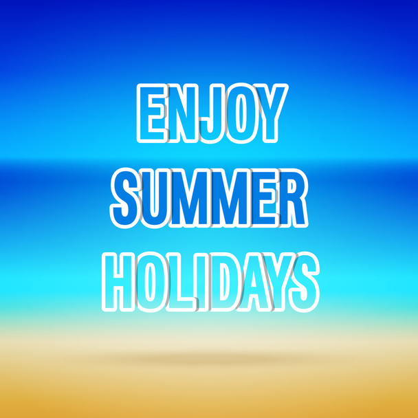 Enjoy Summer Holidays typographic design. - Vector, Imagen