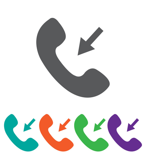 Telephone receiver vector icon. phone icon - Vector, Image
