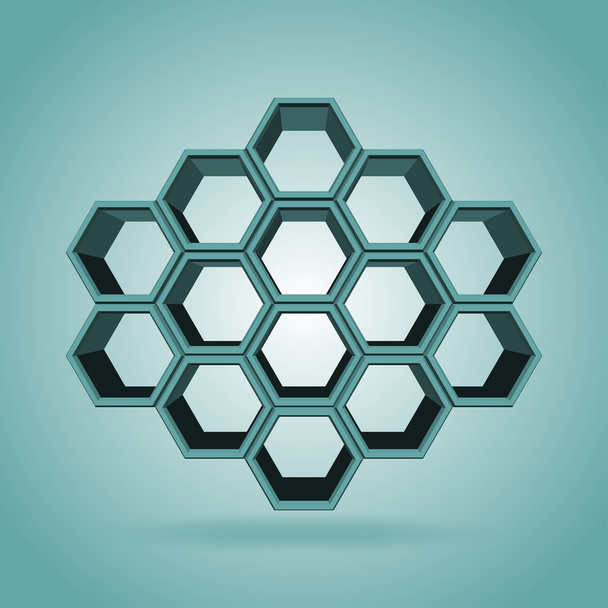3d hexagon pattern - Vector, Image