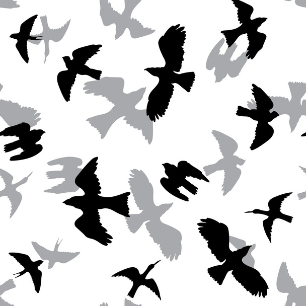 vector seamless pattern with birds - Vettoriali, immagini