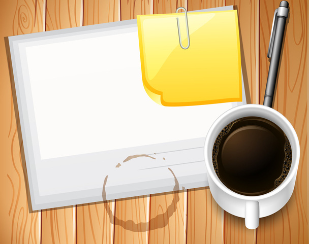 Paper and coffee - Vector, Imagen