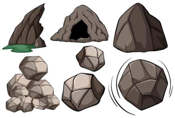 cueva y rocas
 - Vector, Imagen