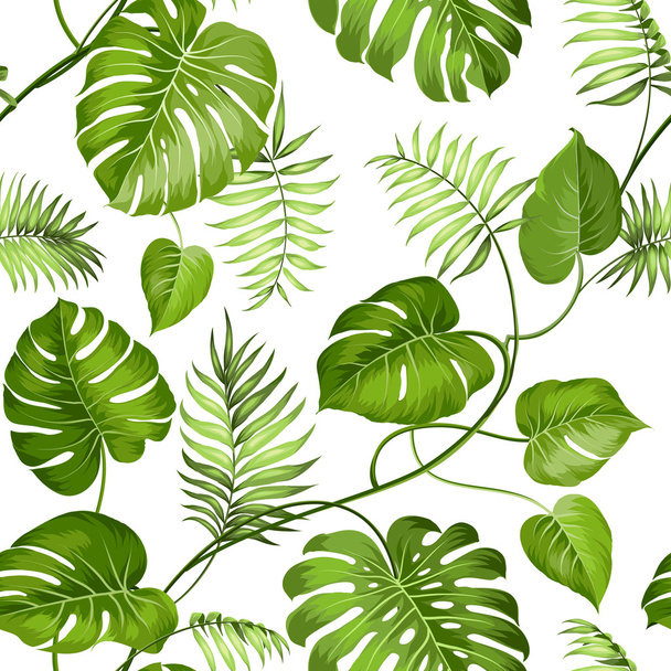 Tropical leaves design. - Vector, Image
