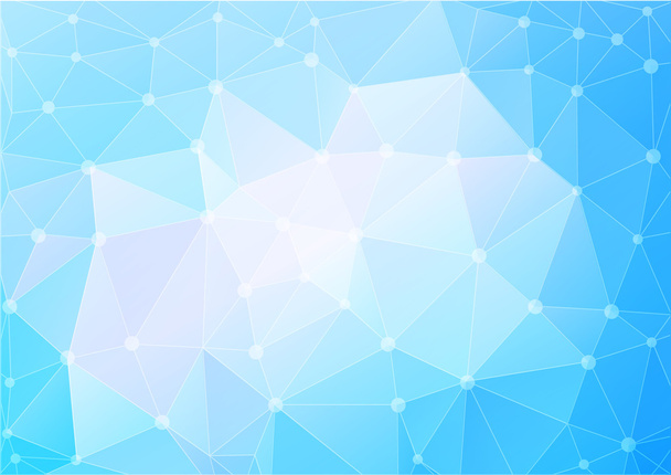 abstraktes Polygon in Blautönen Hintergrund - Vektor, Bild