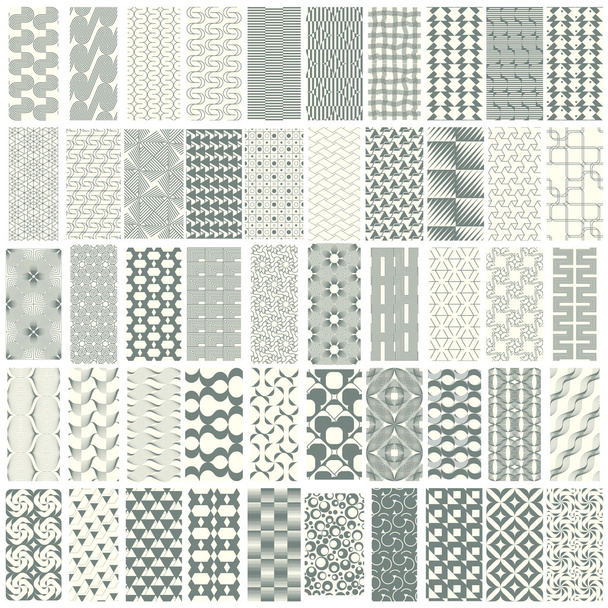 50 geometric seamless pattern set. - Vector, Image