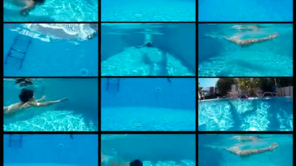 プライベートのスイミング プールでのダイビング, - 映像、動画