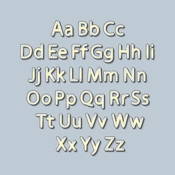 Retro Lightbulb Alphabet Glamorous showtime theatre alphabet. Vector illustration. - Vektori, kuva