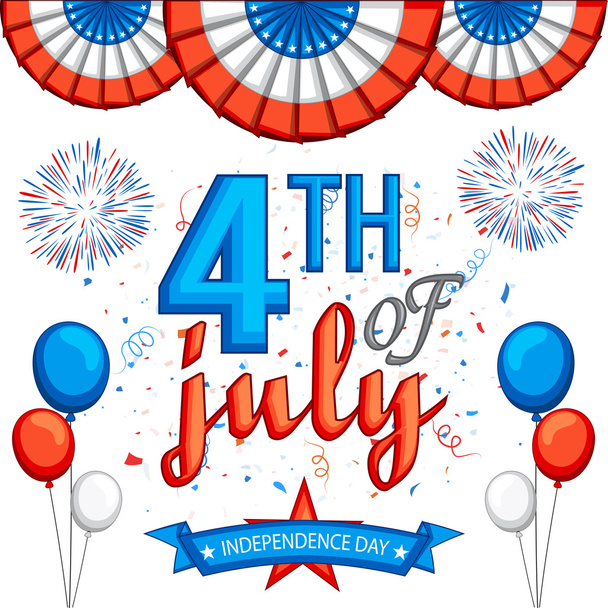 American Independence Day celebration background. - Vector, afbeelding