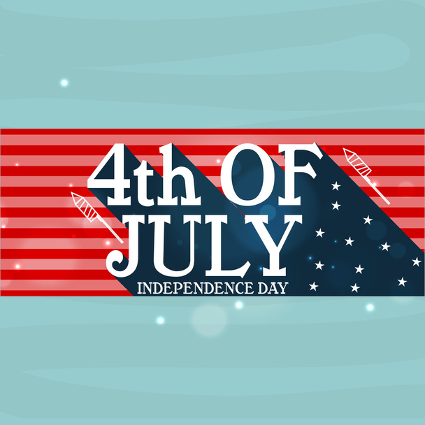 Poster or banner for American Independence Day celebration. - Vector, afbeelding