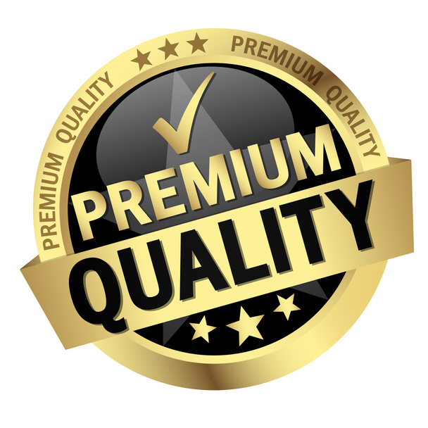 botón con texto Calidad Premium
 - Vector, imagen