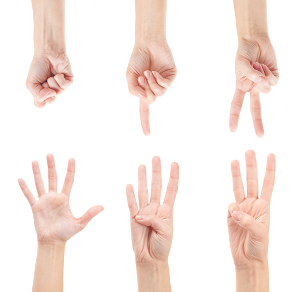 Подсчет женских рук (от 0 до 5
) - Фото, изображение