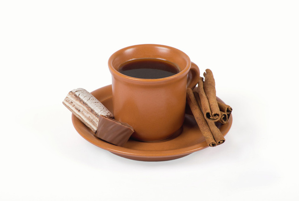cup of italian espresso with cinnamon - Photo, Image