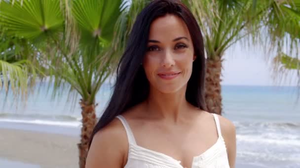 Woman on Tropical Beach - Кадры, видео