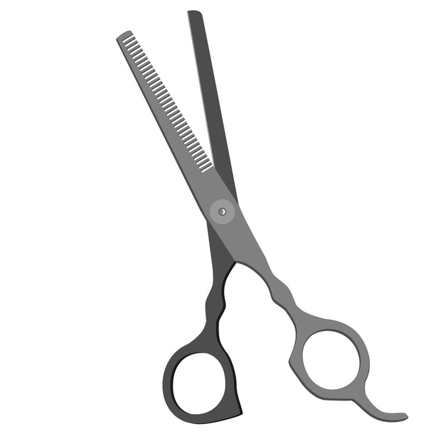Grey scissors - Vector, Image