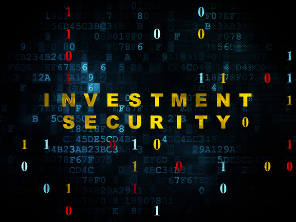 biztonsági koncepció: befektetési biztonsági digitális háttér - Fotó, kép