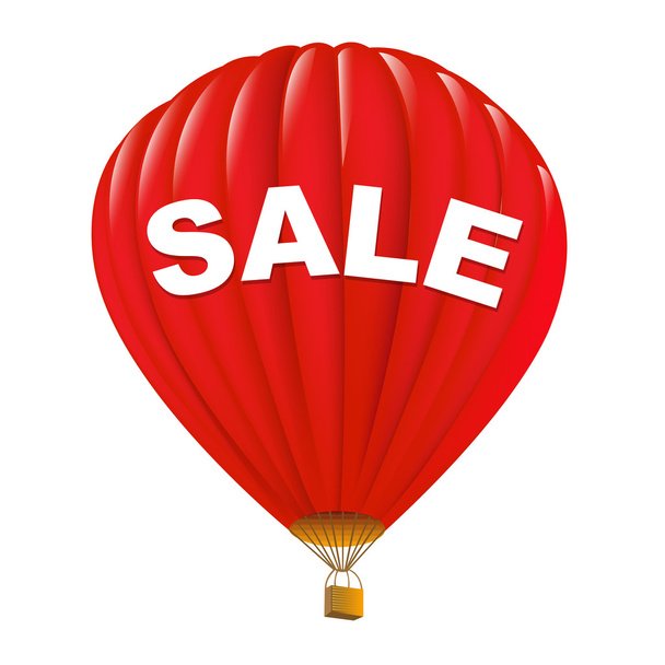Red Sale Hot Air Balloons - Vetor, Imagem