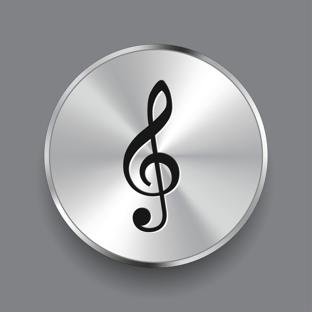 Pictograph of music key icon - Vector, imagen