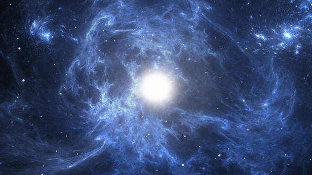 Mavi nebula süpernova ile seyahat - Video, Çekim