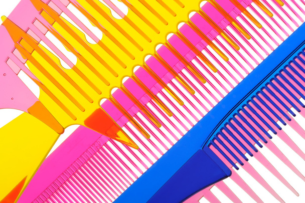 Set multi-coloured transparent combs - Foto, Bild
