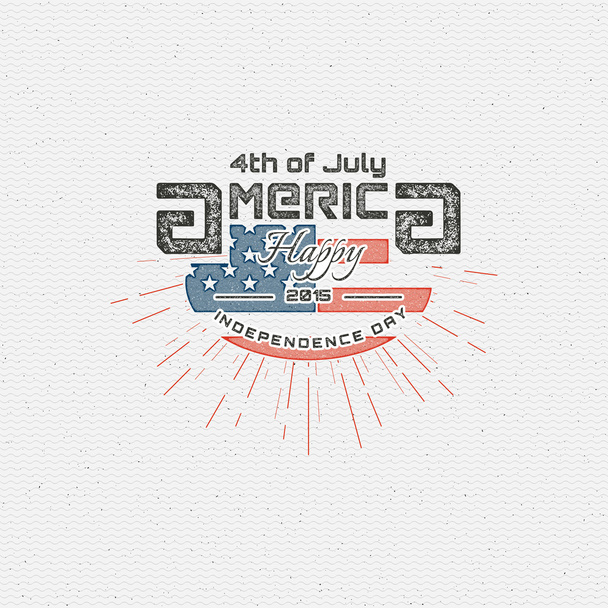 Fourth of July Independence Day VS badges van logo's en etiketten voor elk gebruik - Vector, afbeelding