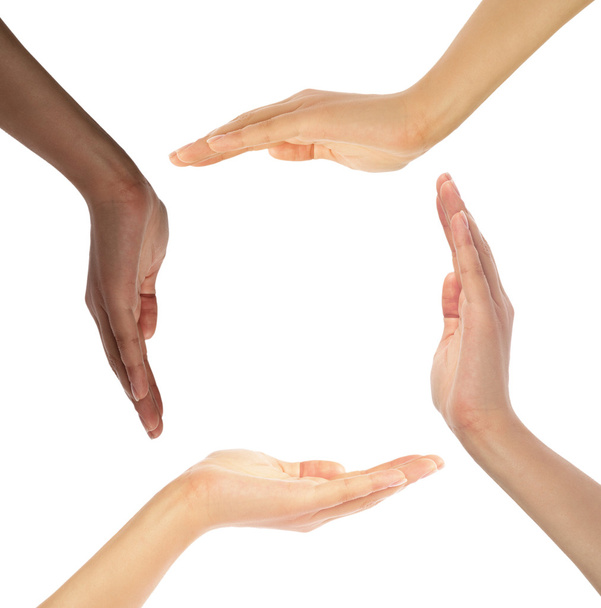 human hands making circle - Photo, image