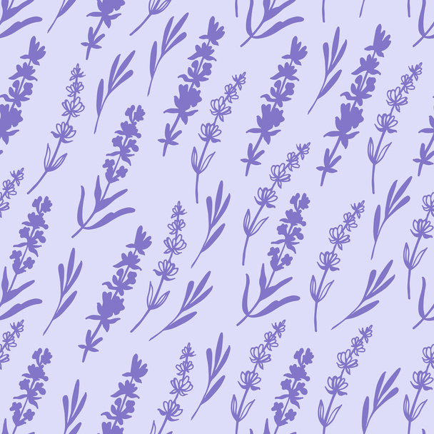 Purple lavender branches - Vector, afbeelding